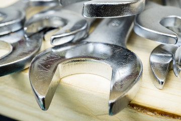 Maulschlüssel aus Chrom Vanadium im Close-Up