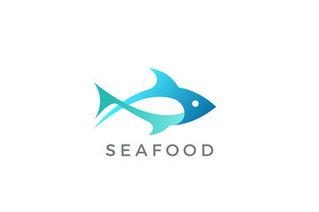 Fish Tuna Seafood Logo abstract design vector template.