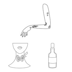 Vector illustration of disease and healthcare symbol. Collection of disease and pain stock vector illustration.