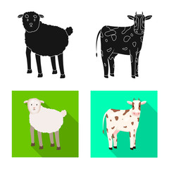Vector illustration of breeding and kitchen icon. Collection of breeding and organic stock vector illustration.