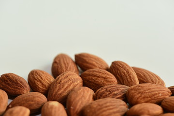 Almonds isolated on white background