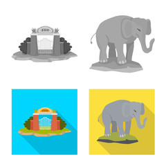 Vector illustration of nature and fun icon. Set of nature and entertainment vector icon for stock.