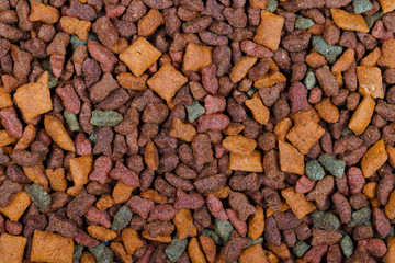 Dry cat food used as background