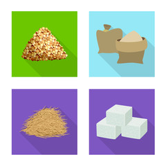 Isolated object of plant and plantation icon. Collection of plant and agriculture stock symbol for web.