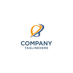 letter G luxury swoosh corporate logo design concept template