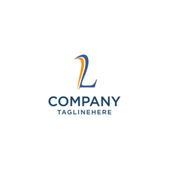 letter L luxury swoosh corporate logo design concept template