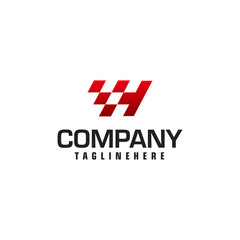 Auto speed letter H logo template vector illustration