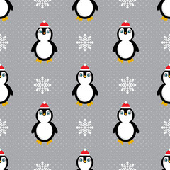 Penguin seamless background.