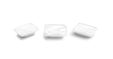 Blank white butter box mockup set,  isolated,