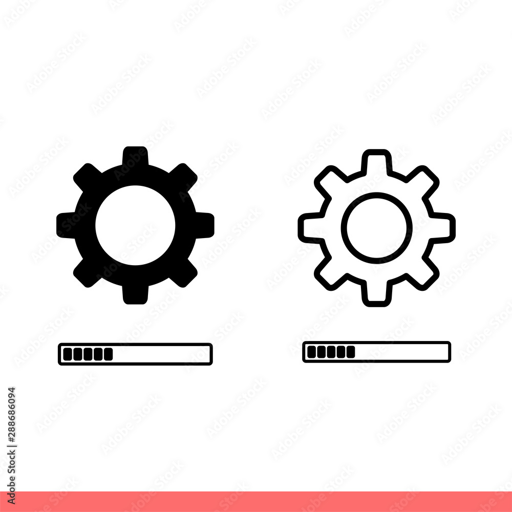 Aufkleber update system icon set in flat isolated on white background, upgrade vector illustration for web sit