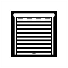 Garage Shutter Icon, Garage Gate Icon