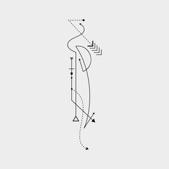 Line Dot Tattoo Design