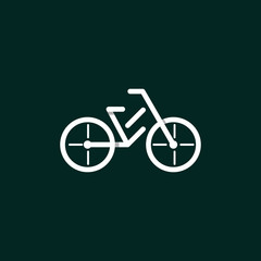 Bike Line Simple Modern Icon Logo Design Template Element Vector