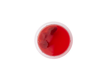 strawberry Jelly on isolated white background