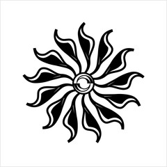 Tattoo Sun, Flame Tribal