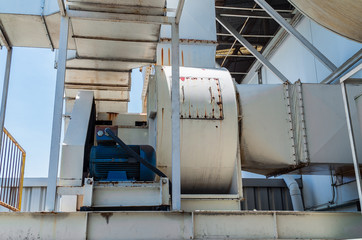 The old Motor Machine control the large blower pumps. And the large ventilation pipe attached to factory.