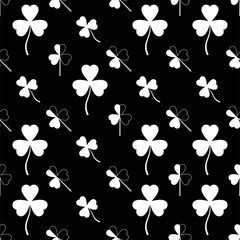 Shamrock Three Leaf Clover Seamless Pattern
