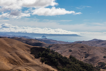 View of the California coastline looking towards Morro Bay