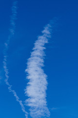Clouds and vapour trails