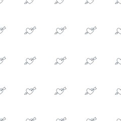 Obraz premium heart with arrow icon pattern seamless white background