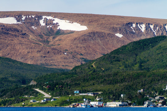 The Tablelands above town of Woody Point on Bonne Bay, Newfoundland