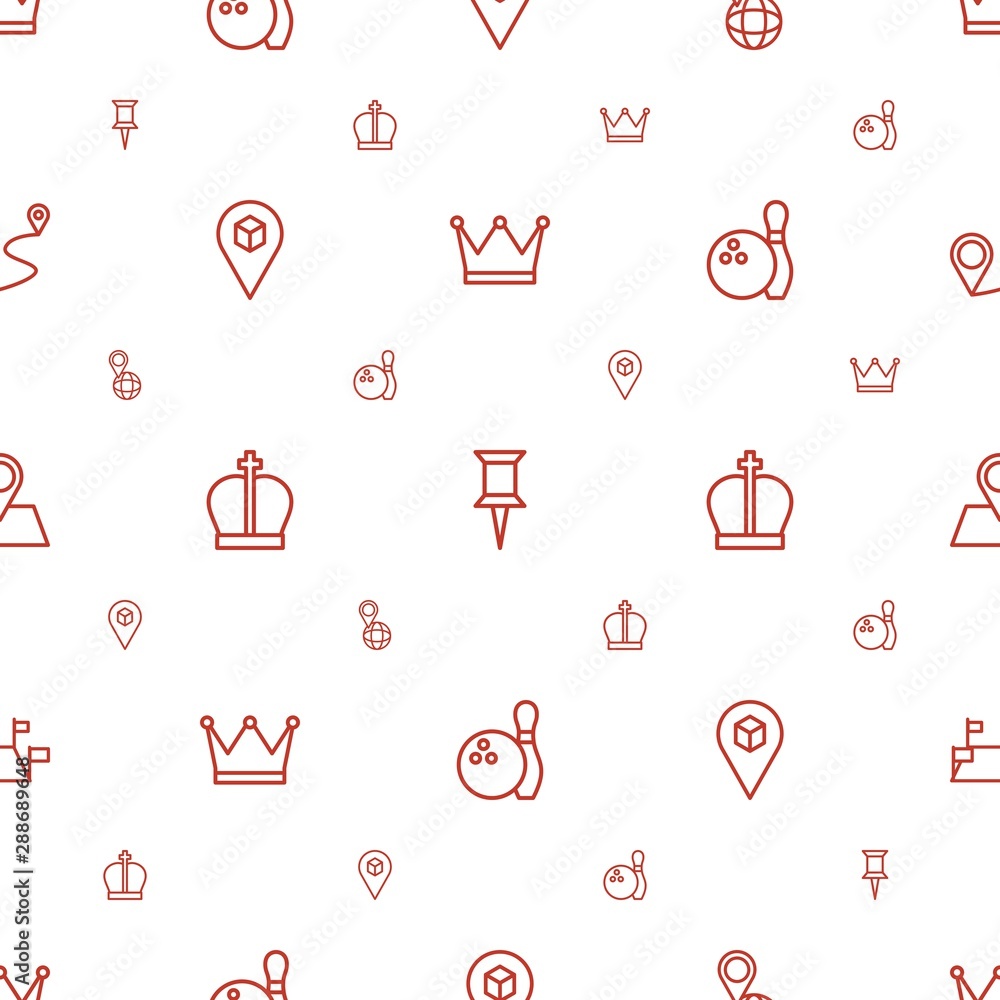 Poster pin icons pattern seamless white background