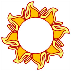 Tribal Tattoo Sun Design