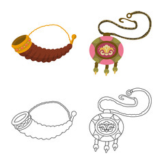 Vector illustration of culture and sightseeing icon. Collection of culture and originality stock symbol for web.