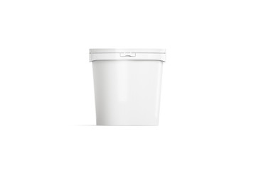 Blank white ice cream bucket mockup, front view © Alexandr Bognat