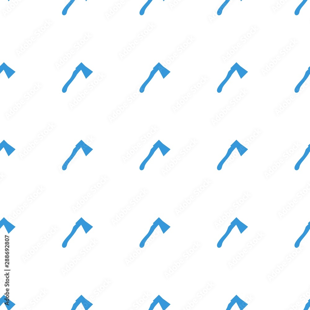 Sticker axe icon pattern seamless white background