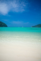 tropical island in the sea at Nu Ko Surin National Park, Thailand