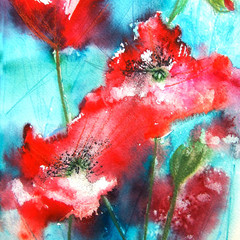 abstract poppy background