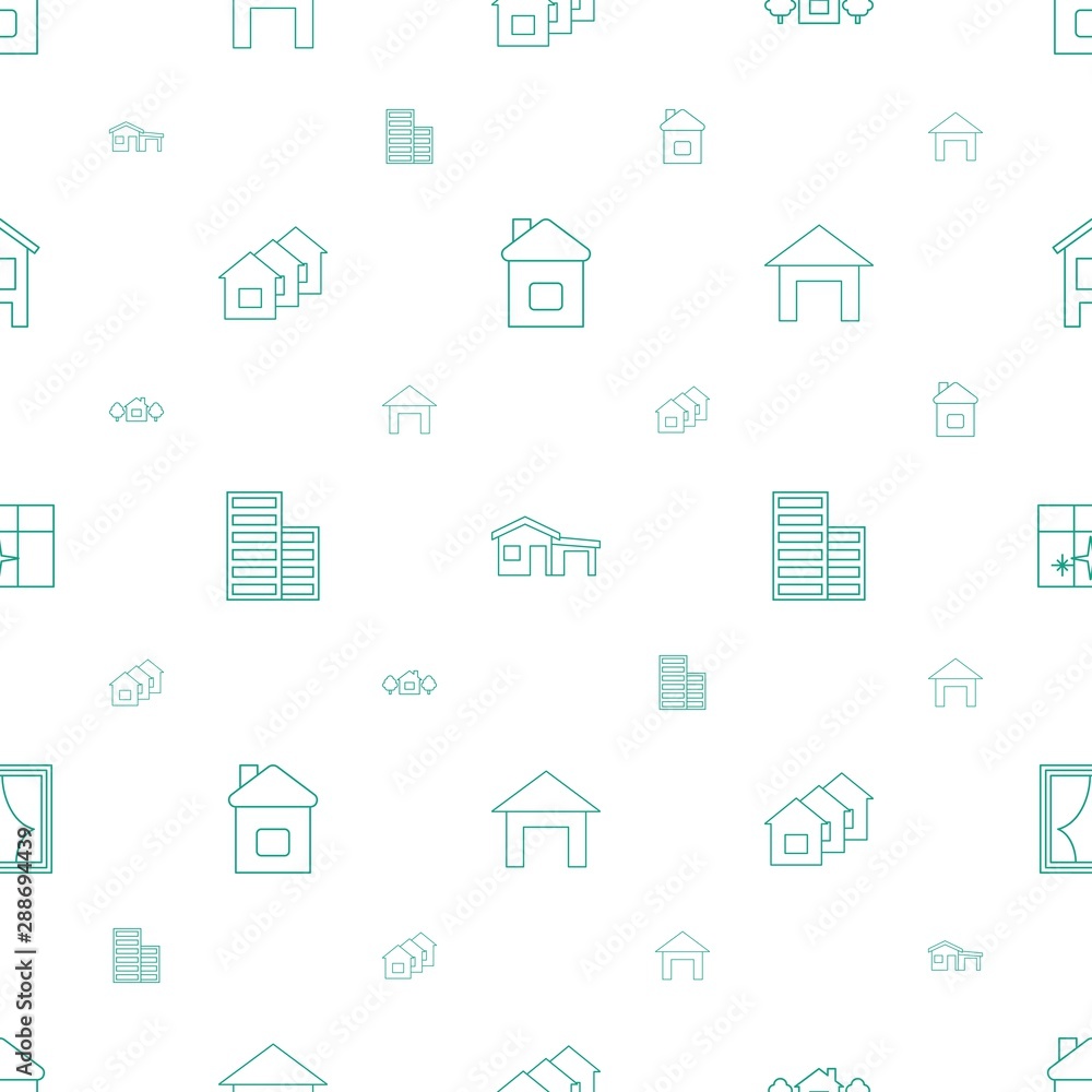 Poster real icons pattern seamless white background
