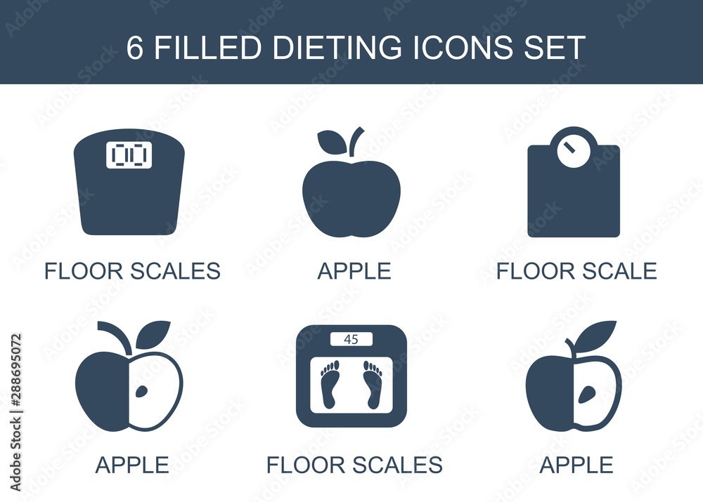 Wall mural dieting icons - Wall murals
