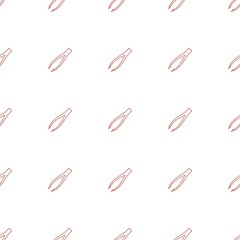 tweezers icon pattern seamless white background