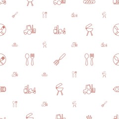 fork icons pattern seamless white background