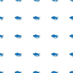 buffalo icon pattern seamless white background