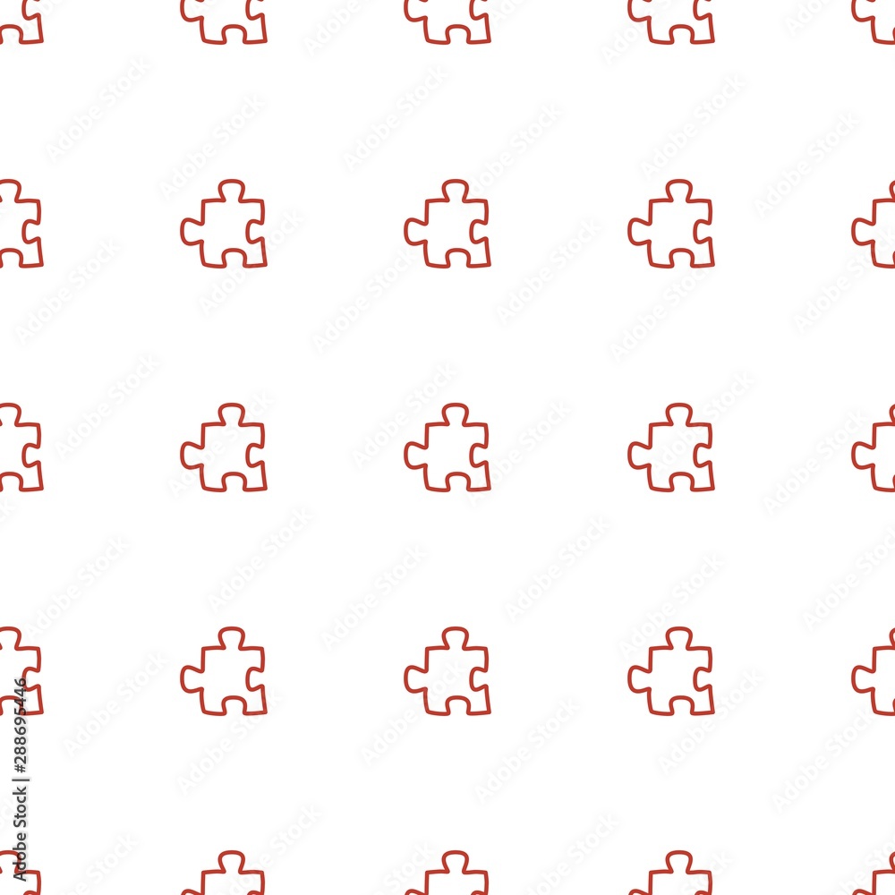 Poster puzzle icon pattern seamless white background