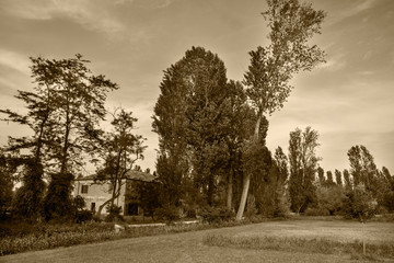 Naklejka premium Ancient stables from the end of the 18th century