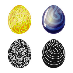 Isolated object of animal and prehistoric logo. Set of animal and cute vector icon for stock.