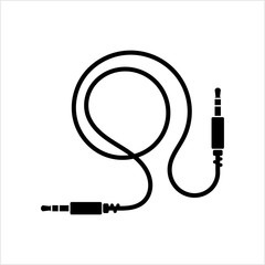 Audio Cable Icon, Plug Wire