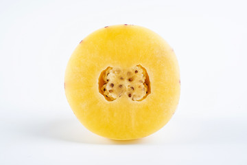 Fresh fruit ginseng fruit slice on white background