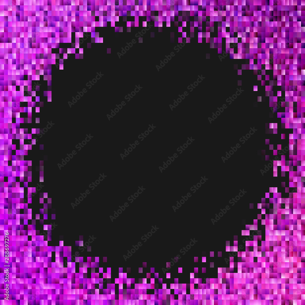 Poster abstract gradient rectangle background - digital vector mosaic design with blank space in the middle