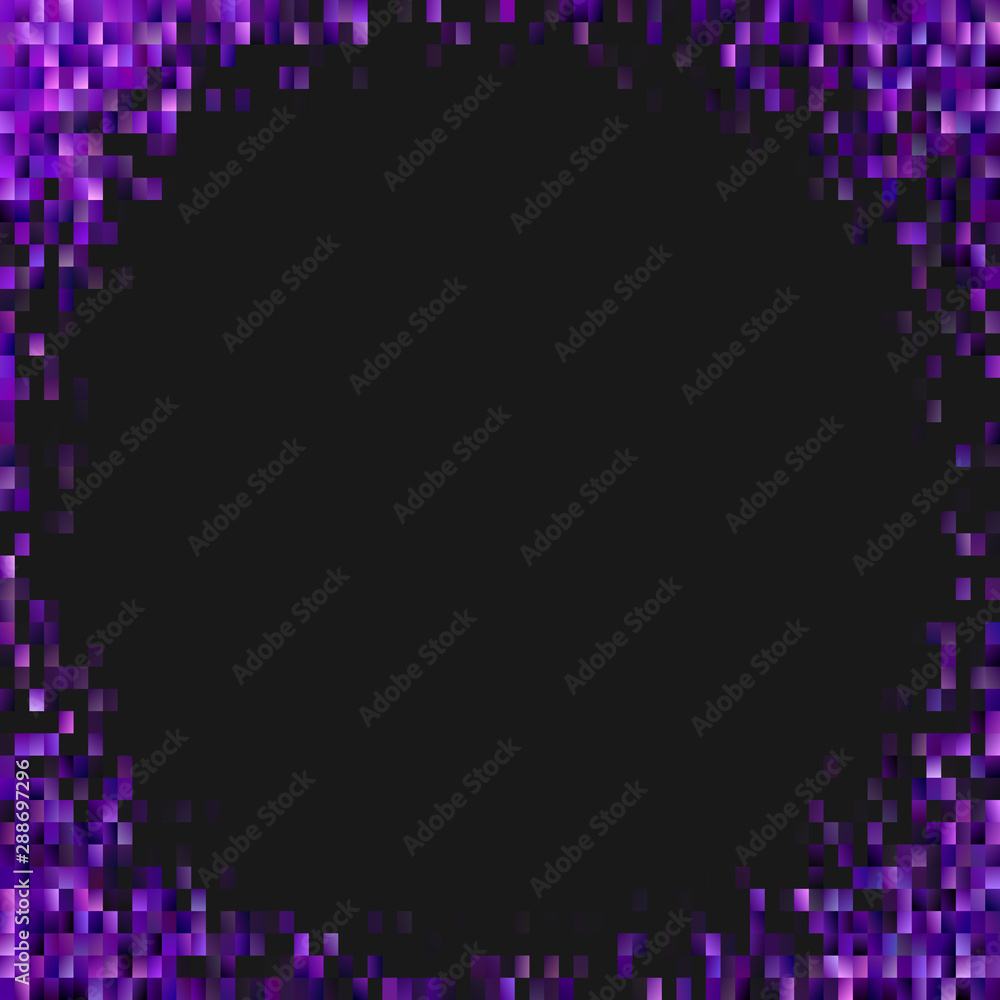 Poster abstract geometrical rectangle background - modern vector design in purple tones with black blank sp