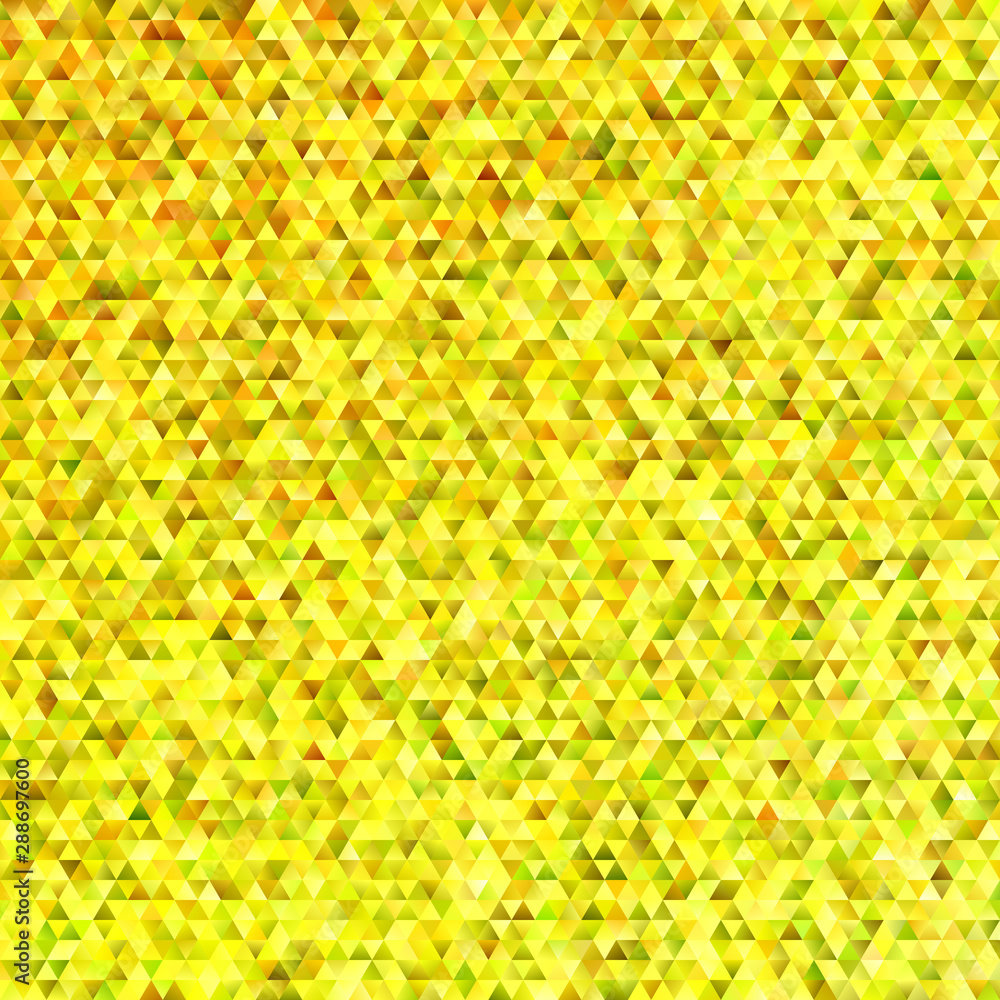 Poster yellow abstract gradient tiled triangle pattern background - vector mosaic graphic design with regul