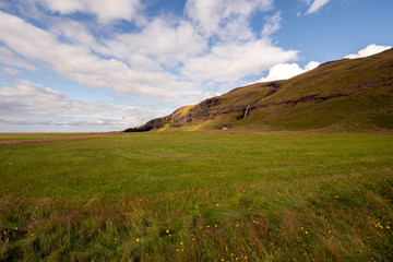 Gluggafoss (also called Merkj&aacute;rfoss) Inside waterfall Iceland