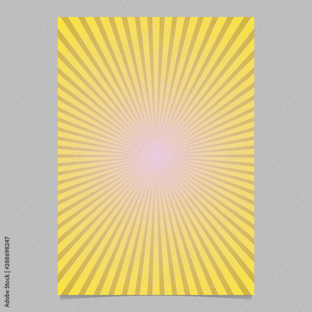 Poster geometric abstract sun burst brochure template - gradient vector page background design with radial 