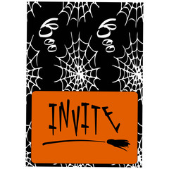 Greeting card, invitation to a holiday, party, event halloween, format A5