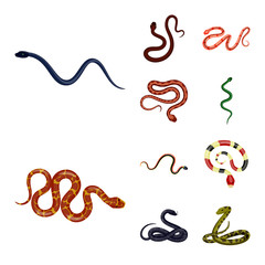 Isolated object of poison and evil sign. Collection of poison and bite vector icon for stock.