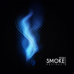 Abstract transparent light wave and smoke effect. Magic mist.